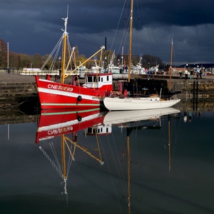 Bateaux et reflets dans le canal - France  - collection de photos clin d'oeil, catégorie paysages